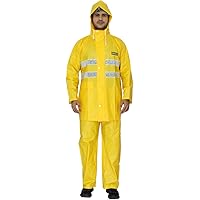 THE CLOWNFISH Rain Coat for Men Waterproof for Bike with Hood and Reflective Stripes Raincoat for Men Industrial Series…