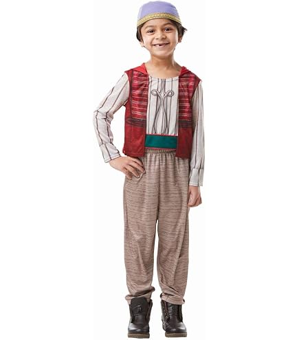 STIOEDYUAN Children's Arab Prince Costume - Aladdin Genie Halloween Dress-Up Set For Boys