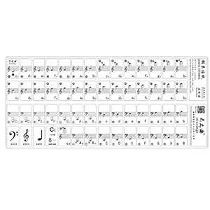 Generic Imported Transparent 49 61 Key Electronic Keyboard 88 Key Piano Stave Note St -57000966MG