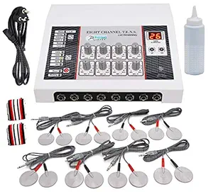 Physiotrack Tens Machine for Physiotherapy for Pain Relief Electrotherapy 8 Channel LCD Machine with One Year Warranty