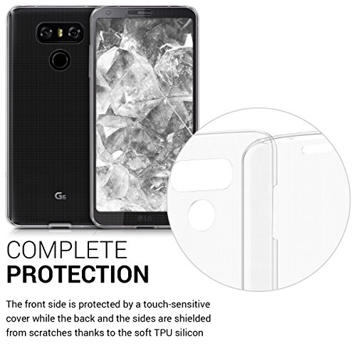 kwmobile Funda para LG G6 - Carcasa Completa  360  de  Silicona  para m  vil - Cover Doble  Transparente 