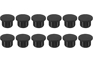 QUARKZMAN Silicona Goma Agujero Tapón 14mm Diámetro Suave Flexible, Tapones de Goma para 13-14mm Agujero Negro 12uds