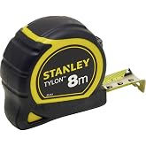 STANLEY Tylon 8m Tape Measure with Lock, 1-30-657 | Durable Blade Coating, Comfortable Rubber Case, Class II Precision, Tru-Z