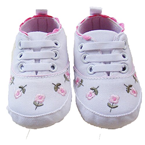 Floral Newborns Lace Up Shoes Baby Infant Kids Girl Soft Bottom Walking Shoes...