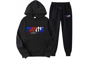 LIAOPUFUS Homme Sweat À Capuche Trapstar Logo Ensemble de Sport Deux Pièces Jogging Pour Hommes Tendances Automne-hiver Nouveautés Sportwear Garçon
