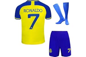Soft Gardin No #7 Nassr Riyadh Al Home Football Soccer Jersey/Shorts Socks Gift Set for Fans Youth Sizes