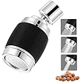 Strong faucet aerator with pulse mode boosts cleaning power, saving water while effectively washing dishes, vegetables, and sinks with mixed spray modes (Black)