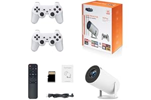 TECHBRIX X10 Plus Retro Game Console with Projector, 4K Retro Game Projector with 2 Wireless Controllers, HDMI Output, WIFI