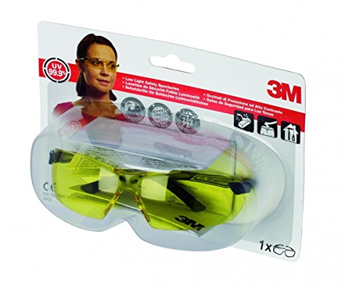 3M 2822C Komfort-Schutzbrille für leichte Reparaturarbeiten, Schutz gegen Splitter, Antikratz- und Antibeschlagbeschichtung, gelbgetönt - 4