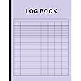 Log Book: Large Multipurpose with 7 Columns to Track Daily Activity, Time, Inventory and Equipment, Income and Expenses, Mileage, Orders, Donations, Debit and Credit, or Visitors (Clove Purple)