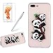 Produktbild Girlyard Hülle für iPhone 8 Plus/ 7 Plus - Weich TPU Silikon Schutzhülle Niedlichen 3D Panda Muster Entwurf Schale Tasche Flexible Gummi Dünn Etui Matt Cover Anti-Stoß Kratzfeste für Apple iPhone 7 Plus/ iPhone 8 Plus (5,5 Zoll) Weiß