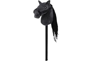 GHZSTE Höhe Plüschpferd,Pferdestock-Spielzeug,70 cm Höhe Plüschpferd Stockspielzeug Niedlicher Ausdruck 2 Soundeffekt Outdoor Gefülltes Stockpferd