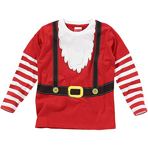 Boys Christmas Santa Suit Print Long Sleeve Top - Red - 18/23 Months