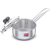 Prestige TriPly Splendor Sauce Pan 160mm, 1.5 L (Stainless Steel, Silver)