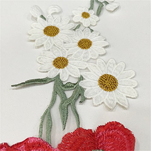 Blue Vessel 1 Stk Stickerei Chrysantheme Daisy Nähen auf Patch Abzeichen Tasche Hut Jeans Kleid Applique Fertigkeit - 8