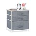 Produktbild Relaxdays Regalsystem, 3 Stoff-Schubladen, HxBxT: 53 x 48 x 40 cm, universale Schubladenbox, Metall und Holz, grau