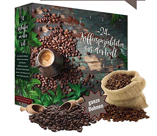 Adventskalender Kaffee ganze Bohne Weihnachtskalender 2019 I edles Probierset zum Verschenken