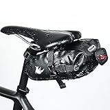 SKYSPER Impermeabile Borsa da Sella, Borsello Sottosella per Cicliso Citta' Bicicletta MTB 24x8x8,5cm Nero