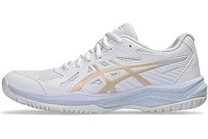 ASICS Women's Upcourt 6 Volleyball Shoes, White/Champagne, 5.5 UK