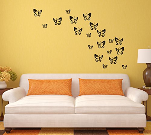 Wandtattoo Schmetterlinge 2 10 Stück „der kleine feine Unterschied“mit Punkten - 2