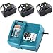 Produktbild Ladegerät & 3X 18V 5.0 Ah 5000mAh Lithium ion Ersatzakku für makita BL1850 BL1840 BL1830B BL1840B BL1815 BL1830 BL1860 AKKU BATTERY DC18RA DC18RC 7.2 V-18V Li-Ion mit Makita BL1830 BL1815 BL1840