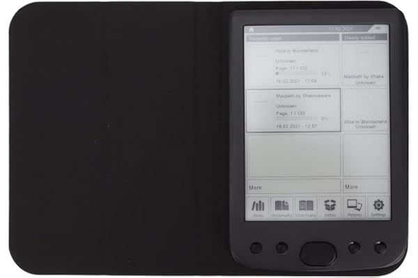 BK6025L Encre Écran E Lecteur, 6 Pouces 800x600 InkPad Couleur E Papier Écran Ebook Lecteur avec étui de Protection pour la Lecture, 8GB 512MB Ebooks, 2500mAh Batterie