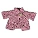 Produktbild Sebra Puppenkleidung, Jacke, pink pastellrosa gehäkelte Puppenjacke Bekleidung für 40cm Puppen 100% Baumwolle NEU Sebra0316