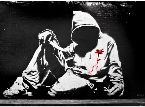 Poster / Canvas Wall Art - Banksy Street Art Graffiti - Urban Style - Contemporary Art - 20x28'' (50x70cm) - Light cardboard Art (cod.015)