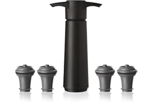 VACU VIN VacuVin Black Pump + 4 Caps