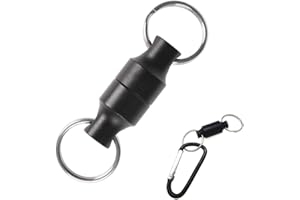EYVRPAU Soporte de Liberación de Red Magnética, Gancho Metal de Llavero, Clip de Bobina, Llavero de Primavera, Contador de Líneas de Pesca, Imanes de Pesca para Volar, Pescar, Escalar