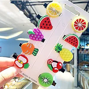 Bajirao enterprises 10 Pcs Fruits Lemon Hair Clips Set Baby Hairpin For Kids Girls Toddler Barrettes Hair Accessories