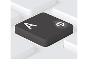 Keystickers® | 5x6mm - Autocollants Universel Russes - ukrainien pour claviers PC/Ordinateur Portable et & MacBook, Transparent avec Vernis Protecteur Mat, Couleur Blanc | Russian Keyboard Stickers