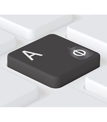 Keystickers® | Adesivi Arabi Per Tastiere PC/laptop E Notebook, 14 X 14 Mm, Trasparente Con Vernice Protettiva Opaca, Colore Rosso | Arabic Keyboard Stickers - Foto 6