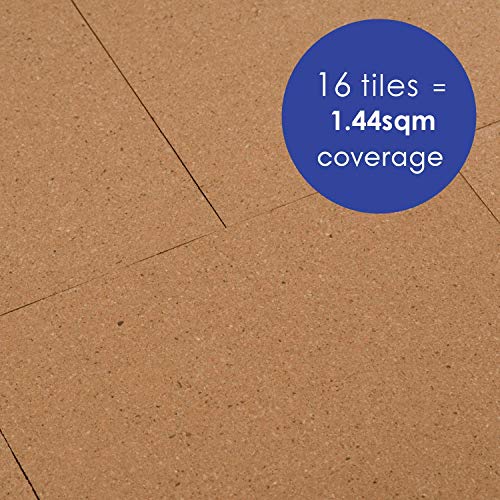 Boulder Developments Ltd - L  minas de corcho para suelos  paredes o manualidades  300 x 300 x 4 mm  autoadhesivas  16 unidades 