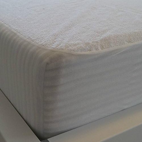 Terry Towelling Waterproof Mattress Protector Incontinence Mattress Topper Pad Cover Moisture Protection 6 Sizes, 160 cm x 200 cm