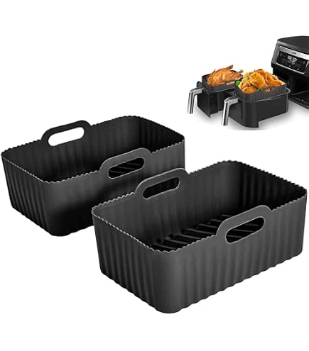 2x Wiederverwendbare Backfolien Rund 40x40cm – Perfekt Für Heißluftfritteuse & Backofen