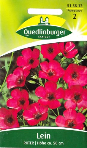 Roter Lein, Linum grandiflorum, ca. 60 Samen