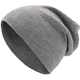 urban ace | Street Classics | Slouch Beanie, Mütze | Damen, Herren | für das ganze Jahr, weicher Stoff (grau)