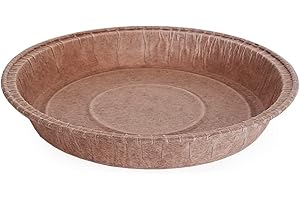 Ecopack stampi rotondi carta monouso per crostatina, tortine e quiche in carta antiaderente, adatti al forno max a 220°C, misure cm 11x2, 50 pezzi