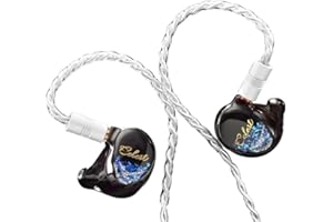 HiFiGo Kinera Celest Plutus Beast 1 BC+1 BA+1 SPD In-Ear-Monitore, Knochenleitungstreiber IEMs In-Ear-Kopfhörer mit handgemalter Frontplatte und satter glatter Abstimmung (Blau, 4,4 mm)
