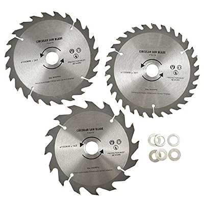 AB Tools-Toolzone 3pc 150mm Lames de scie circulaire TCT 16/24/30 TPI