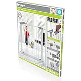 Munchkin Shure Shut Axis Türschutzgitter mit Druckbefestigung ohne zu Bohren-Weiss-Verstellbreite 76cm bis 82cm, maximum 117cm mit Verlängerung - 9