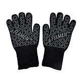 Mejorado EN407 Guantes de cocina Flamen, resistentes a altas temperaturas...