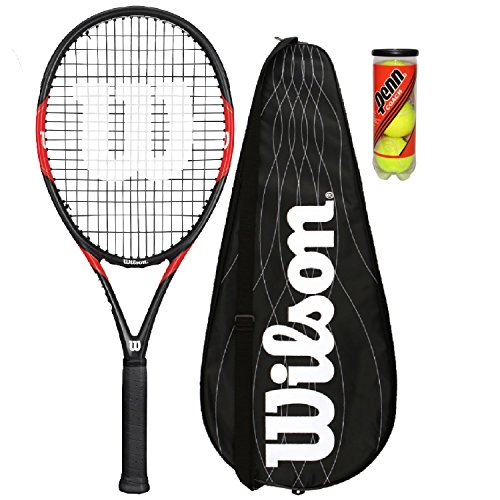Preisvergleich Produktbild Wilson Federer Tour 105 Tennisschläger + Hülle + 3 Bälle