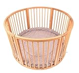 Rundes Laufgitter aus Massiv Holz mit Softeinlage Ø 120cm