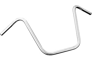 HIGHWAY HAWK 16" High Ape Hanger Motorcycle Handlebars - 1" (25mm) Diameter, Chrome Finish