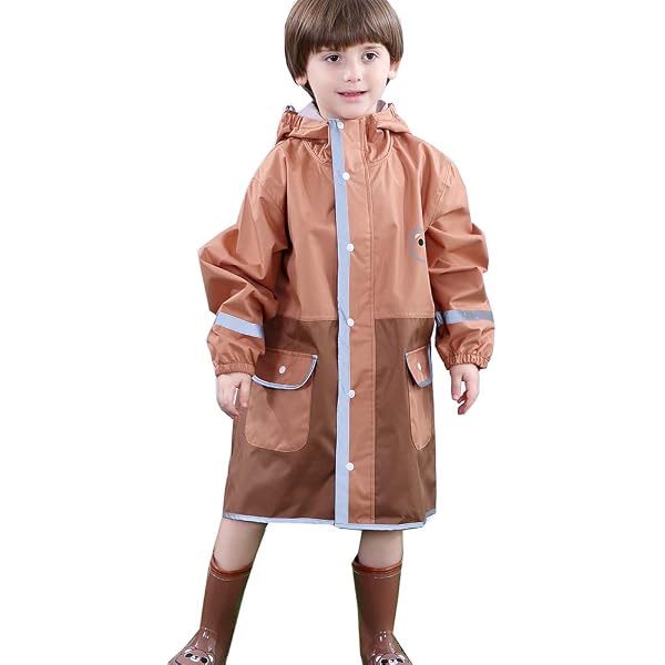 Kidorable Feuerwehr Regenmantel Für Kinder – Mit Helm, Größe XS (70-76 Cm)