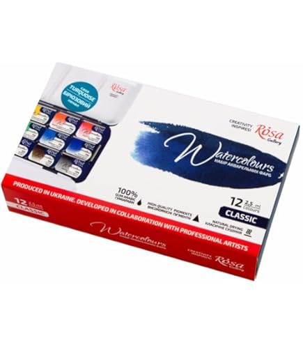 Set de peinture aquarelle Rosa Gallery 12 Pan Set de peinture aquarelle Rosa Gallery 12 Pan