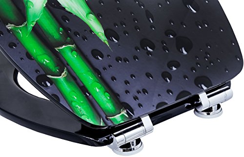 Cornat KSDSC304 Art of Acryl WC-Sitz, Hochglanz-Acryloberfläche, Holzkern, Klavier schwarz - 4