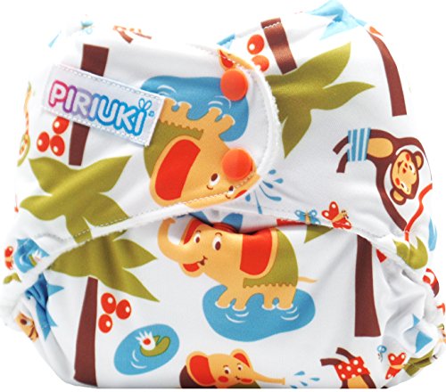 Piriuki Original Cloth Diaper With 2 Inserts (Into The Jungle, One Size)
